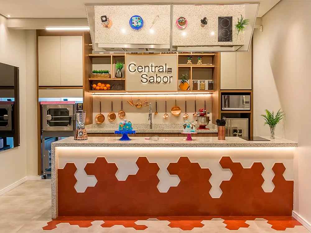 Cozinha demonstrativa da Central do Sabor